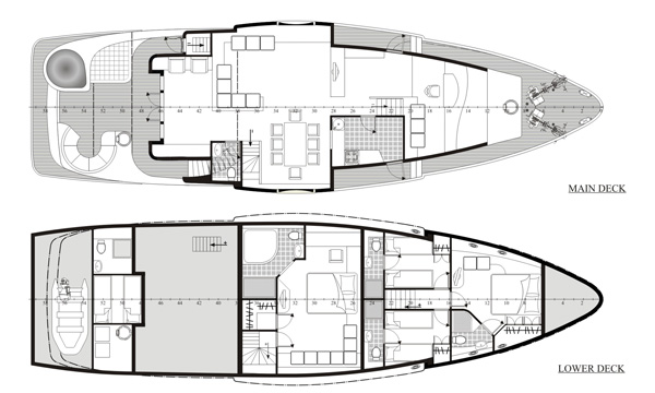 План моторной яхты Кельпи - схема № 2
